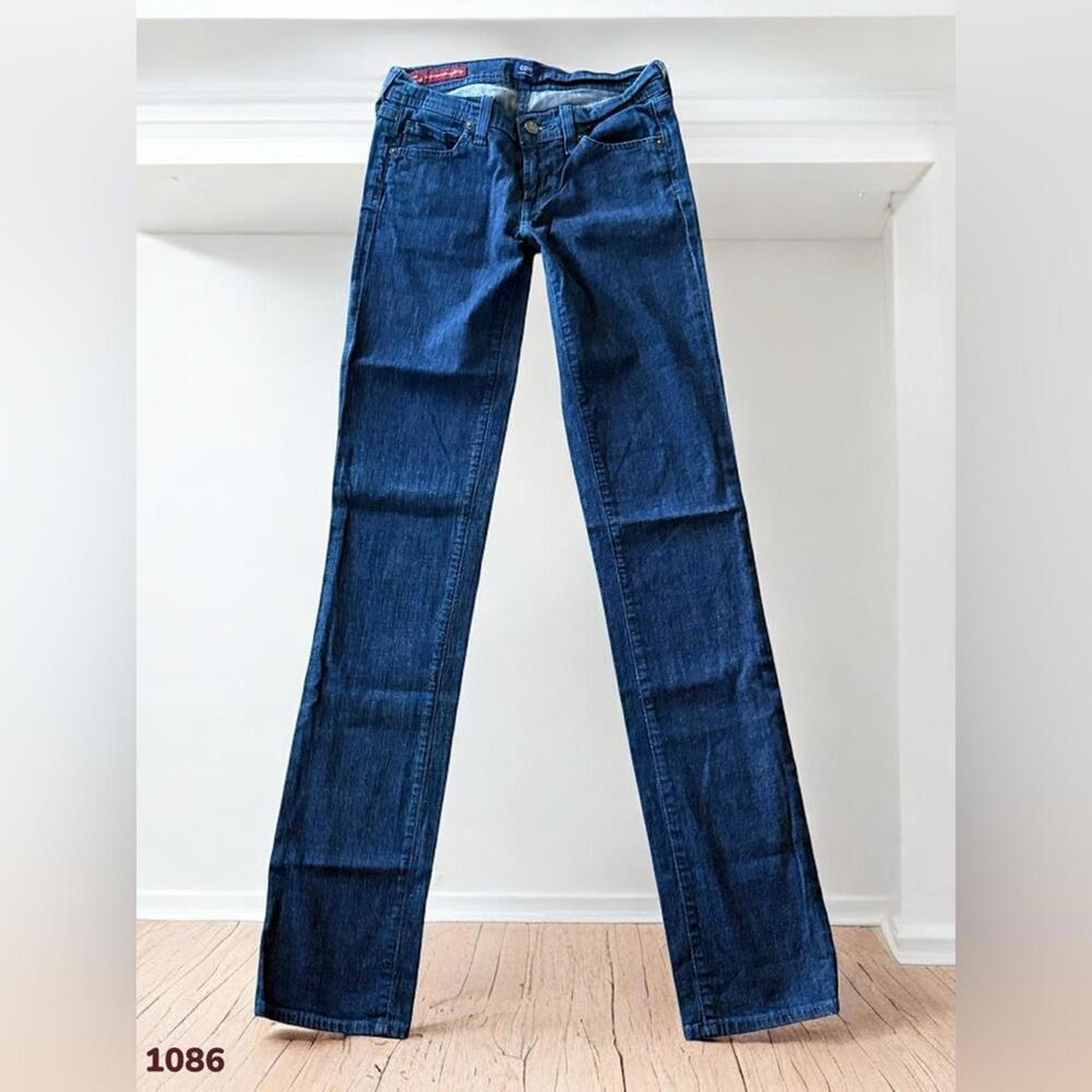 1086 Citizens of Humanity Ava Low Rise Straight Skinny 24 (26x33.5) Dark Cute - Picture 6 of 9